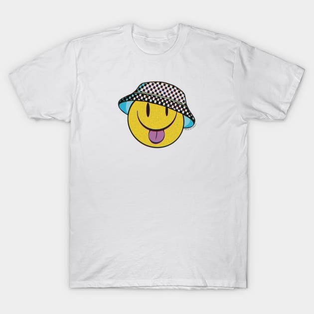 Happy Bucket Hat Friend T-Shirt by ROLLIE MC SCROLLIE